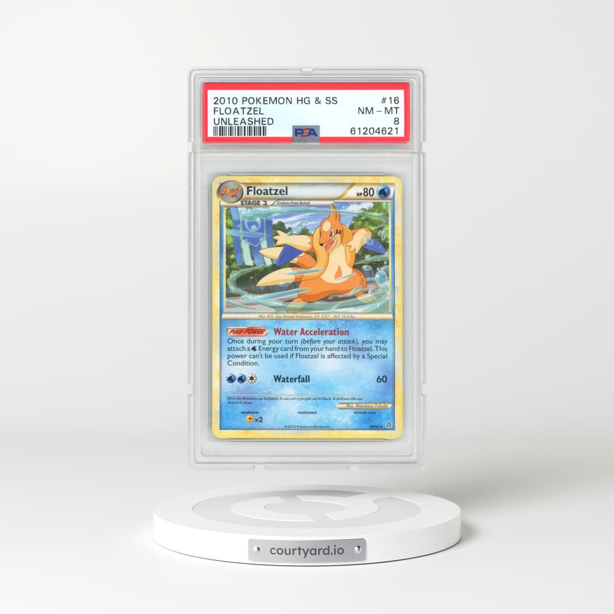2010 HS Unleashed #16 Floatzel (PSA 8 NM-MT)
