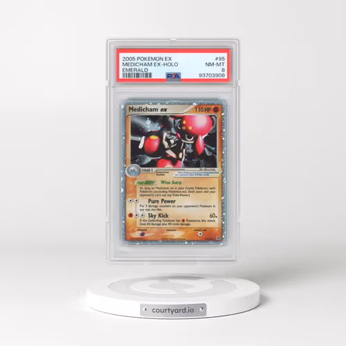 2005 Pokémon EX Emerald #95 Medicham EX - Holo Holo (PSA 8 NM-MT)