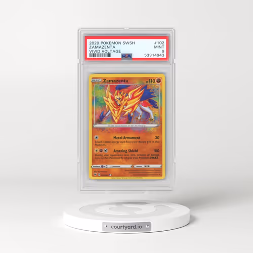 2020 Pokémon Sword & Shield Vivid Voltage #102 Zamazenta (PSA 9 MINT)