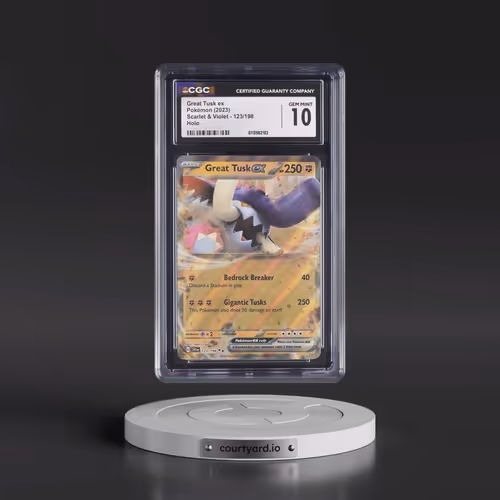 2023 Scarlet & Violet #123/198 Great Tusk ex - Holo (CGC 10 GEM MINT)