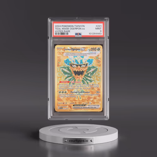 2024 Pokémon Twm EN-Twilight Masquerade #221 Teal Mask Ogerpon EX - Holo Hyper Rare (PSA 9 MINT)