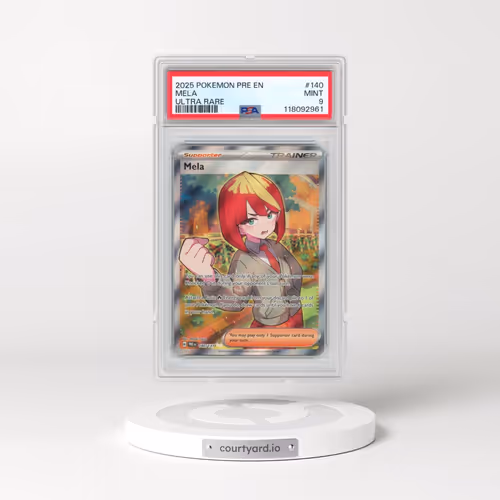2025 Pokémon Pre EN-Prismatic Evolutions #140 Mela - Ultra Rare (PSA 9 MINT)