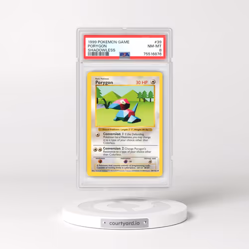 1999 Pokémon Game #39 Porygon - Shadowless (PSA 8 NM-MT)