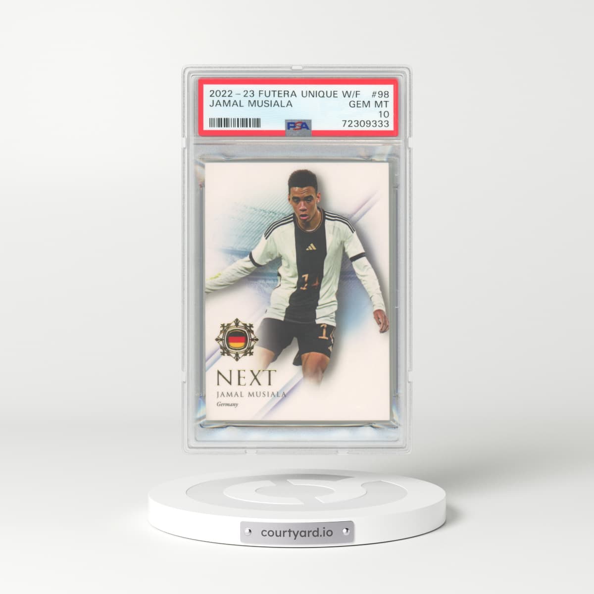 2023 Futera Unique W/F #98 Jamal Musiala (PSA 10 GEM MINT)