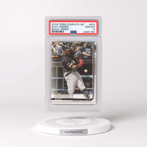 2019 Topps Complete Set #670 Eloy Jimenez - Black Jersey (PSA 10 GEM MINT)