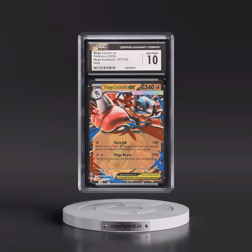 2025 Pokémon Meg EN-Mega Evolution #077 Mega Lucario EX - Holo (CGC 10 GEM MINT)