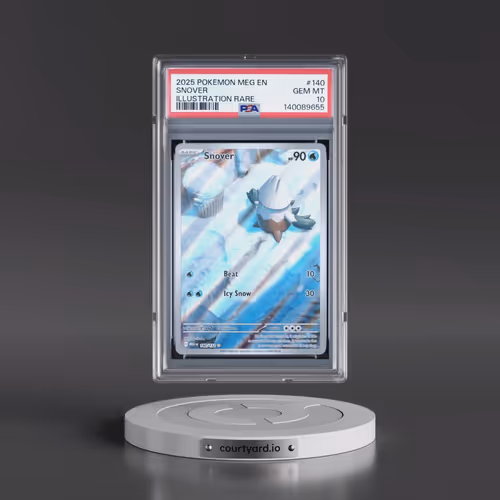 2025 Pokémon Meg EN-Mega Evolution #140 Snover - Illustration Rare (PSA 10 GEM MINT)